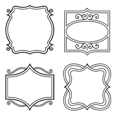 Obraz premium Set of four ornate decorative frames
