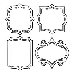 Set of four ornate decorative frames for design