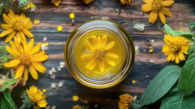 Arnica Montana Extract for Muscle Relief in Natural Balm Jar