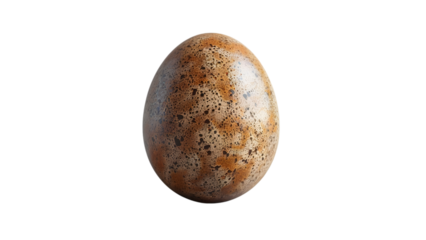 Brown speckled egg symbolizing new beginnings and potential in human psychology on a transparent background