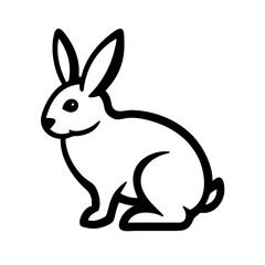 Obraz premium Rabbit Pictogram – Animal, Pet, and Wildlife Symbol