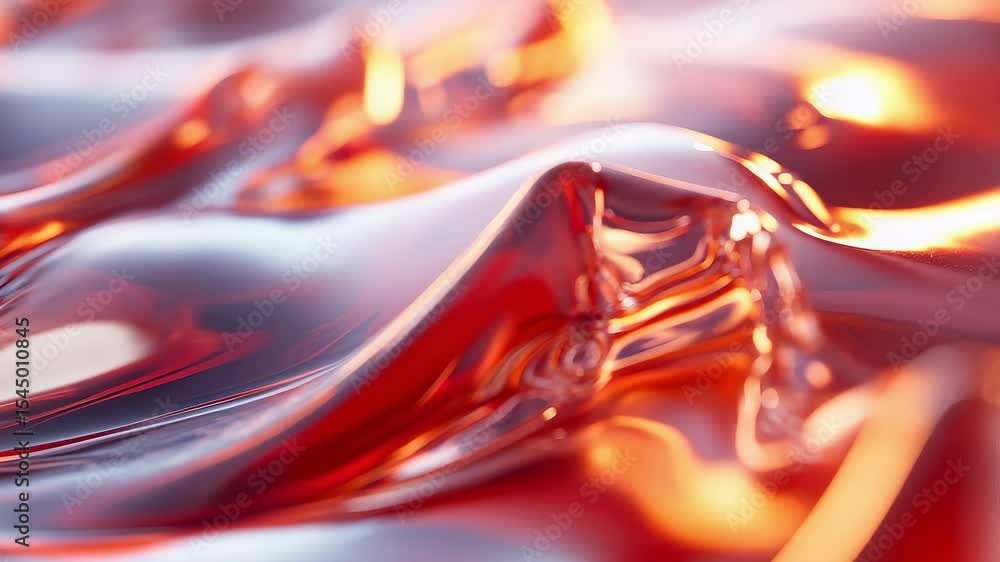 Aufkleber shimmering red fluid surface dynamic texture background