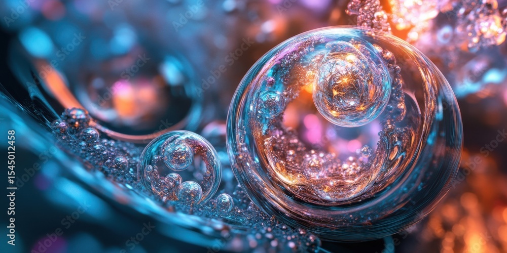 Poster abstract spiral nebula: a mesmerizing abstract design reminiscent of a spiral nebula, featuring intr