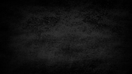 Dark grunge textured background with rough black surface and vintage concrete wall design