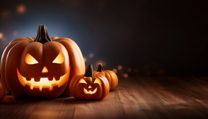 halloween pumpkin background with copyspace