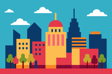 Obraz premium city skyline vector