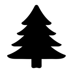 Obraz premium A simple silhouette of a Christmas tree, festive holiday cheer