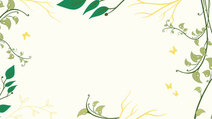 Abstract simply background with natural line arts
