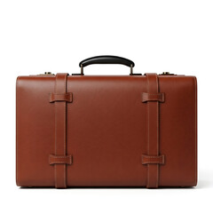 Vintage Brown Leather Suitcase, Retro Travel Bag, Luxury Hand Luggage, Classic Design, Antique Style