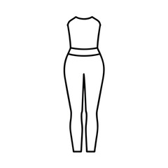 leggings outfit outline sketch vector art