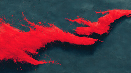 minimalist abstraction red on dark