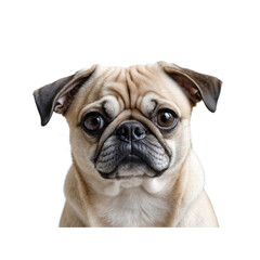 Obraz premium Adorable Pug Puppy Portrait Close-Up of a Cute Dog