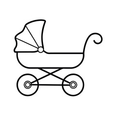 newborn baby carriage outline