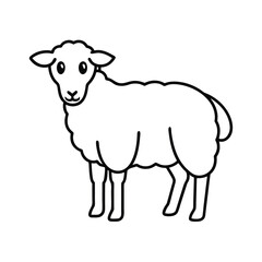 sheep outline vector art