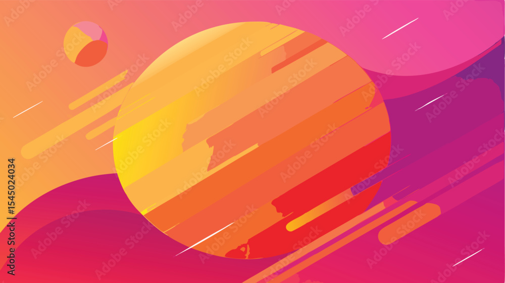 Poster abstract vector background dynamic orange and pink gradient design, perfect for modern presentations