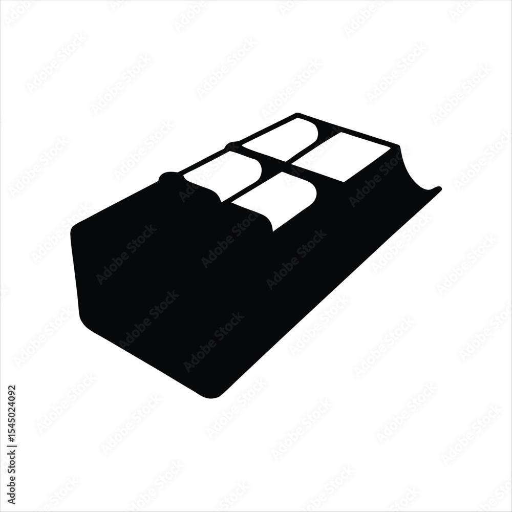 Aufkleber black and white architectural rendering of a building structure from an angle
