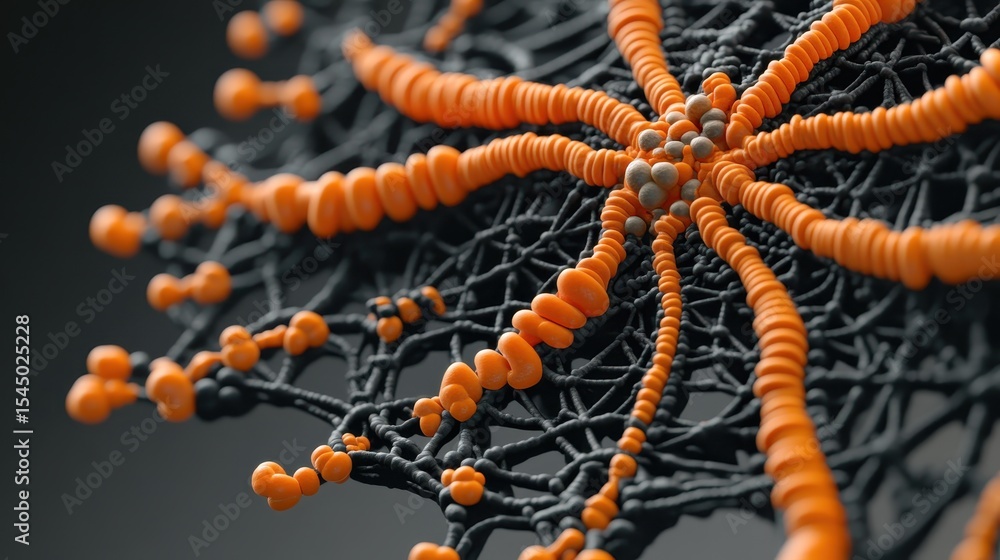Poster high detail cross section of neuron interactions in gigapixel format
