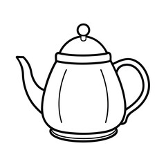 tea pot kitchenware vector art