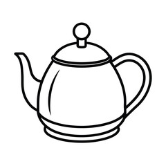 tea pot kitchenware vector art