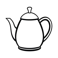 tea pot kitchenware vector art