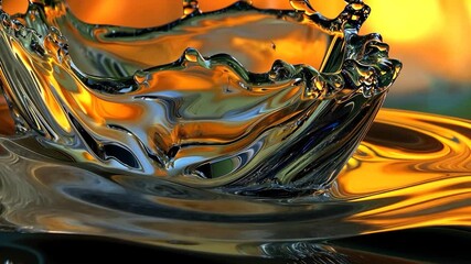 Abstract liquid splash - Powered by Adobe