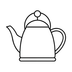 tea pot kitchenware outline line art