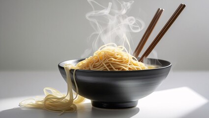Steaming Noodles Dark Bowl