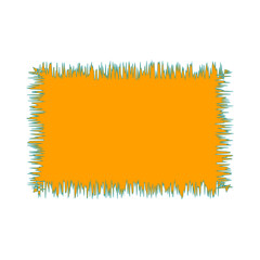 Blank Jagged Rectangle Line Frame