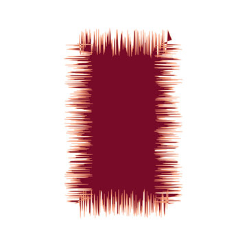 Blank Jagged Rectangle Line Frame