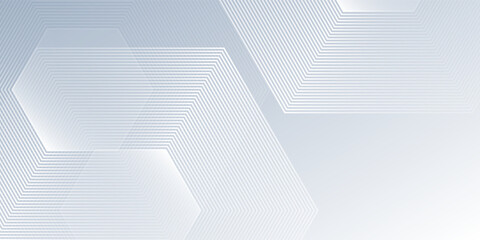 Modern hexagon lines on gray background. Geometric simple modern