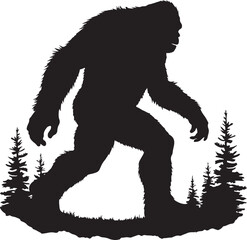 Fototapeta premium Bigfoot Wilderness Silhouette 