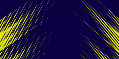 Yellow halftone on blue background. Vector dotted sparkles or halftone shine pattern texture Pop Art Style Background. EPS 10