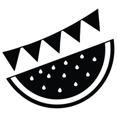 Black and white watermelon summer party design