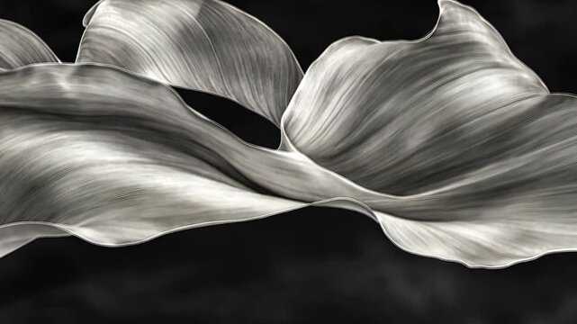 Abstract monochrome leaf forms