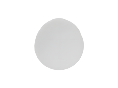 Plain White Sticker for Custom Use Isolated on Transparent Background.