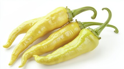 Vibrant Yellow Italian Peppers Cluster, a Freshly Harvested Culinary Treasure for Delicious Dishes