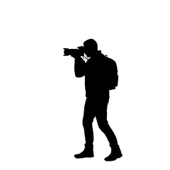 Black silhouette photographer camera creative professional figure capturing moments photography art