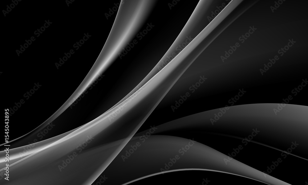 Aufkleber abstract black glossy wave curve overlap design modern futuristic technology background vector