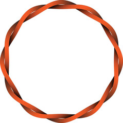Abstract orange intertwined circular design