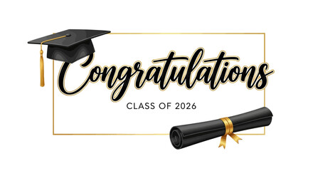 Congratulations Class of 2026 Graduation Celebration Graphics