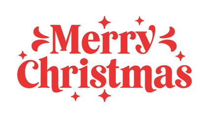 Merry Christmas text typography design