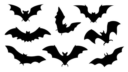 Naklejka premium Set of halloween bat
