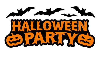 Halloween Party Typography Lettering
