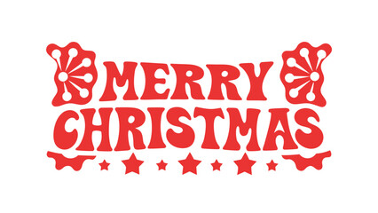 Merry Christmas text typography design