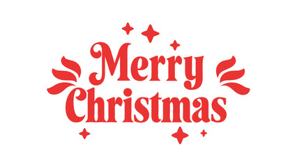 Merry Christmas text typography design