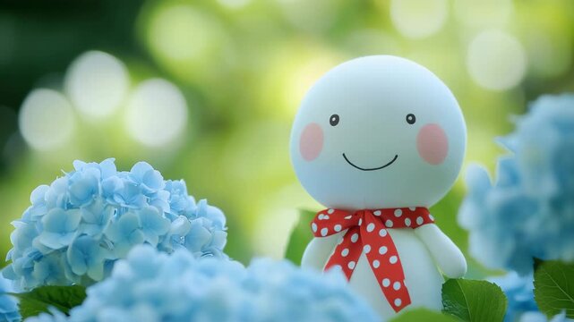 てるてる坊主と紫陽花爽風