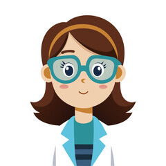 Scientist girl in goggles