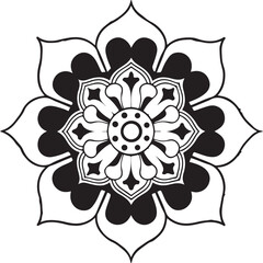 Decorative floral lace mandala pattern design