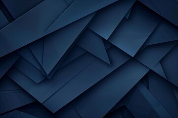 Obraz premium Abstract geometric pattern featuring overlapping dark blue shapes creating depth and a textured effect.