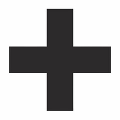 white cross on black background